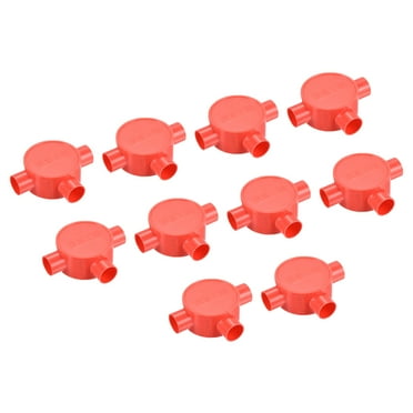 
PVC Conduit Box Junction Box T-Shaped Round Wire Box 20 mm for Home Devices Electronic Projects Pack of 10