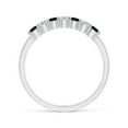 thumbnail image 2 of ANGARA Natural Half Eternity Seven Stone Sapphire and Diamond Wedding Ring in 14K White Gold for Women (Size-2.5mm) | September Birthstone, Anniversary, Jewelry Gift for Women | Natural Sapphire Ring, 2 of 11