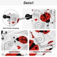 thumbnail image 5 of Cartoon Animals Kitchen Curtains, Funny Modern Simple Red Love Stripes Light Filtering Window Curtain Panels, 2Pcs Rod Pocket Window Treatments Set for Living Room Bathroom Bedroom 52x72 Inches, 5 of 9
