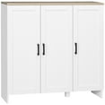 thumbnail image 1 of HOMCOM Modern Sideboard Buffet Cabinet with Adjustable Shelves White, 1 of 10