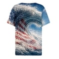 thumbnail image 4 of CONZONE 4Th Of July Womens T-Shirts Short Sleeve Independence Day T Shirts for Women Casual V Neck Patriotic America Flag Graphic Lightweight Tees Soft Cozy Tops, 4 of 4