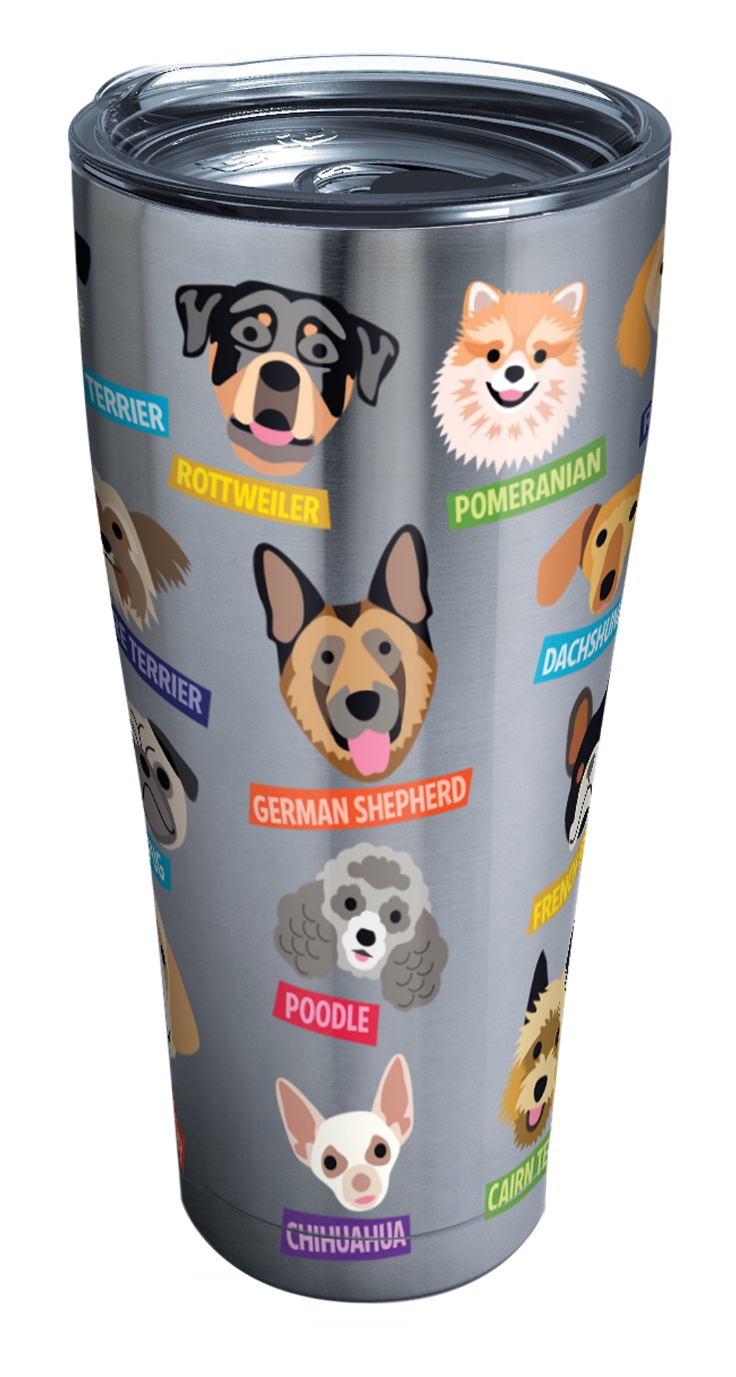 French Bulldog Zipper Pup Personalized UV Printed Insulated Stainless Steel 16 oz Tumbler