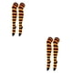 thumbnail image 3 of Qarigey 1 par de medias a rayas, accesorios de vacaciones, medias de vacaciones, ropa de fiesta atractiva, estilo romántico resistente al Naranja/Negro 2piezas, 3 of 6