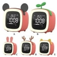 thumbnail image 3 of Naiovety Reloj de dibujos animados Estudiante Dormitorio silencioso Luz de noche Niños Iluminación digital Lámpara de Tipo 2 Decoración del hogar, 3 of 6