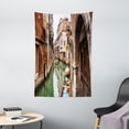 thumbnail image 1 of Venice Tapestry, Famous Water Canals in Italy Boats Bridge Brickwork Architecture Old City, Wall Hanging for Bedroom Living Room Dorm Decor, 40W X 60L Inches, Cinnamon Jade Green, by Ambesonne, 1 of 2