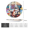 thumbnail image 4 of Lsque Bluey Pattern Ceramic Decorative Plate Decorative Plates with Display Stand Personalized Porcelain Plate Ceramic Ornaments for Wall Hanging Decoration-6in, 4 of 6