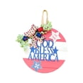 thumbnail image 2 of Kokovifyves Patriotic Decorations for 4th of July Decor Independence Day Patriotic Flag Welcome Sign Front Door Decoration Front Door Hanger Door Hanger, 2 of 5