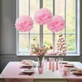 thumbnail image 2 of Efavormart 6 PCS Paper Tissue Wedding Birthday Party Banquet Event Festival Paper Flower Pom Pom - Pink 10 inch, 2 of 11