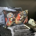 thumbnail image 2 of Halloween Decorative Lumbar Pillow Cover Black, 12"x18" (30x45 cm) Cotton Quirky Pillows, Printed, Designer Pillows Cushion Cover, Monkey, Animal Modern Style - Monkey Mischief, 2 of 10