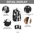 thumbnail image 4 of JIALIOU 14" Laptop Backpack Waterproof Airline Approved Stylish Casual Daypack for Travel Business College Work, White Black Cat, 4 of 8