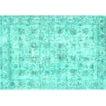 thumbnail image 1 of Ahgly Company Machine Washable Indoor Rectangle Persian Turquoise Blue Traditional Area Rugs, 7' x 10', 1 of 4