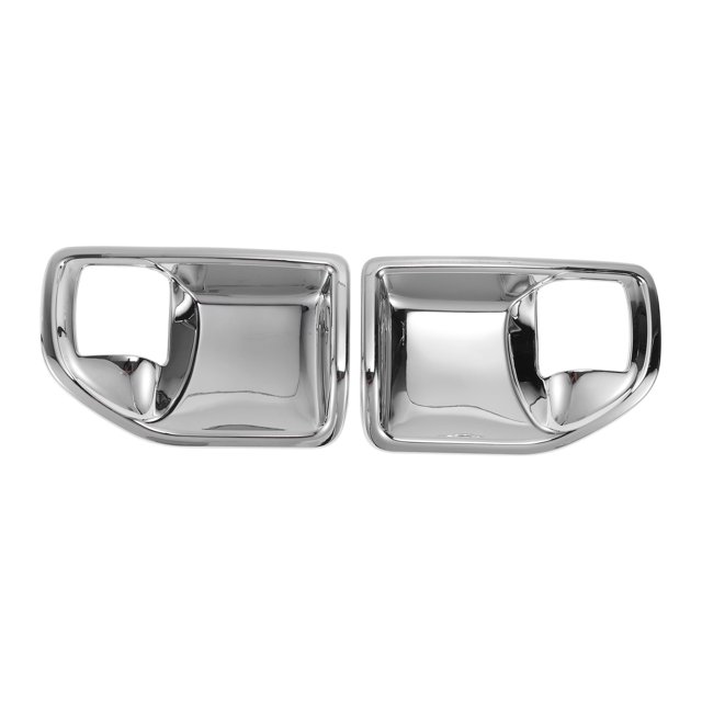 Cubierta de Tazón de Mango de Puerta Interior para Jeep Wrangler JK 2DR 2011-2017 Marco de Decoración de Mango de Puerta Interior Tono Plateado ABS 2 Pcs