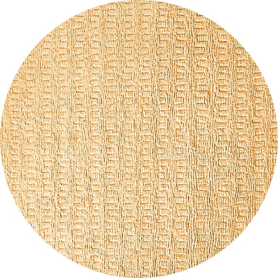 Ahgly Company Machine Washable Indoor Round Oriental Orange Industrial Area Rugs, 4' Round