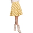 thumbnail image 1 of Falda A Línea de Mujer INSPIRE CHIC con Cintura Elástica, Largo a la Rodilla, XL, Amarillo, 1 of 6