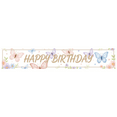 thumbnail image 2 of Elegant Birthday Banner for Floral Butterfly Celebration Baby Shower Party Backdrop Kids Birthday, 2 of 8