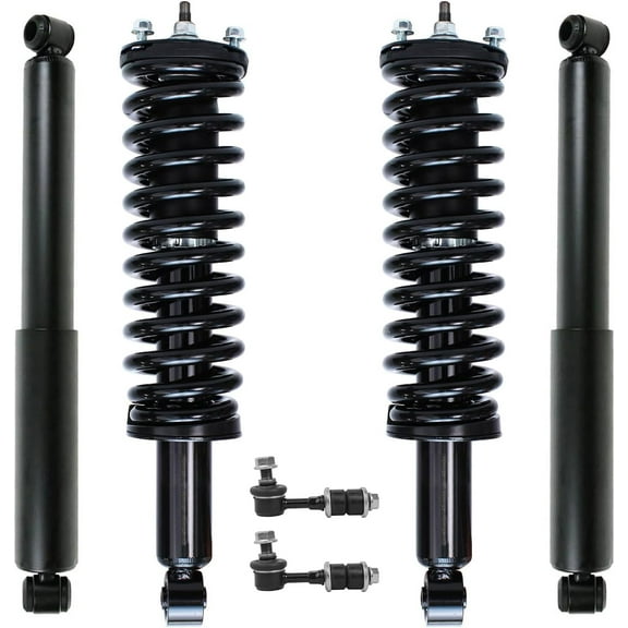 Detroit Axle - 6pc Struts Kit for Toyota 1995-2000 Tacoma, 2 Front Struts with Coil Spring 2 Rear Shock Absorbers 2 Front Sway Bars 1996 1997 1998 1999 Replacement Suspension Kit