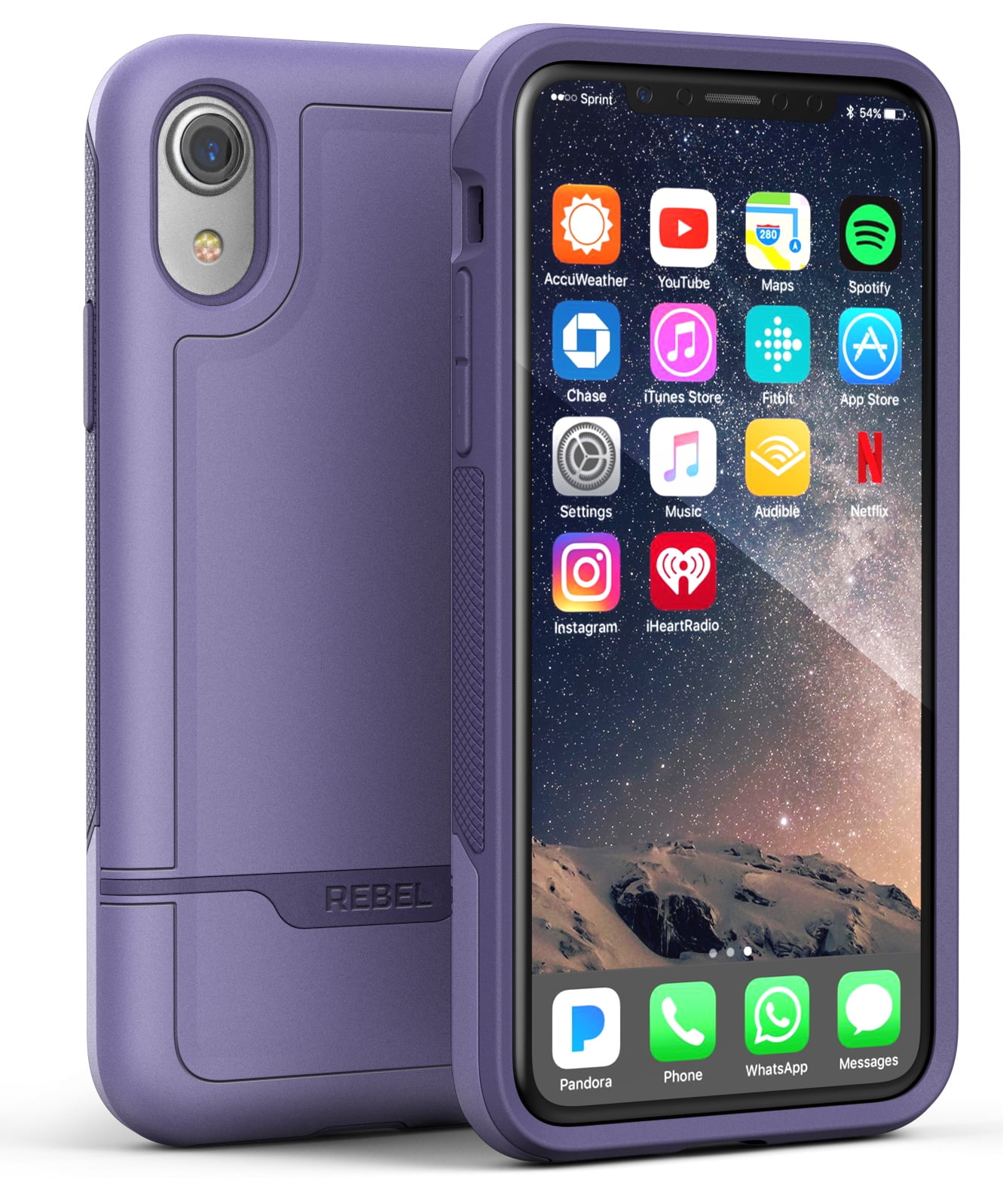 iPhone XR Protective Case, Military Grade Rugged Protection (Rebel) Purple
