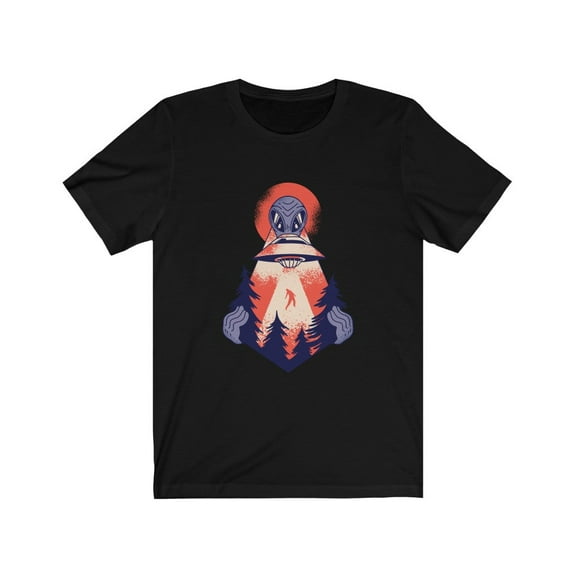 for Alien UFO Fan Forest Alien UFO TShirt