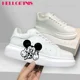 thumbnail image 3 of Zapatos de pareja de Mickey y minnie para hombre y mujer, zapatillas de plataforma informales, planos de kateboarding, graffiti 3D, 3 of 5