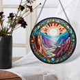 thumbnail image 4 of Pawberry Canyon Window Hanging Stained Glass, Canyon Suncatchers for Windows Stained Glass, Stained Glass Canyon suncatcher, 4 of 7