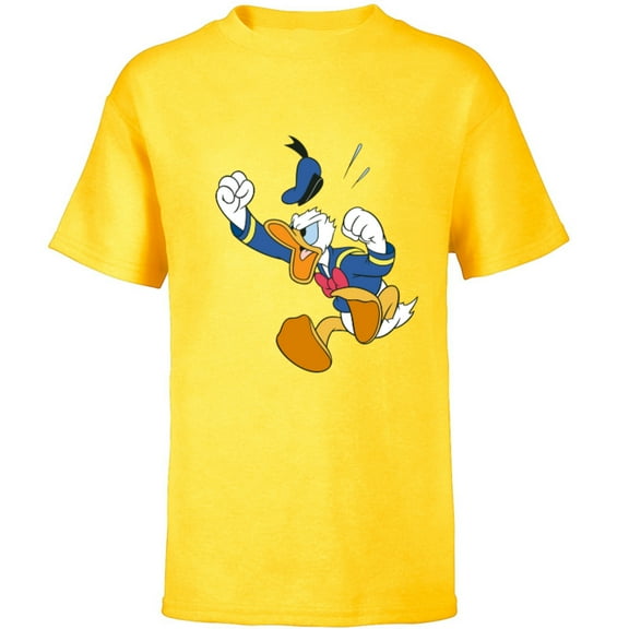 Disney Donald Duck Fit of Anger - Short Sleeve T-Shirt for Kids - Customized-Yellow