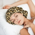 thumbnail image 5 of trendy Leopard print yellow Silk Bonnet for Sleeping Women Men, Adjustable Elastic Satin Bonnet Bonnet for Sleeping, Soft Similar Silk Curly Cuteness Hair Bonnet for Sleeping, 5 of 7