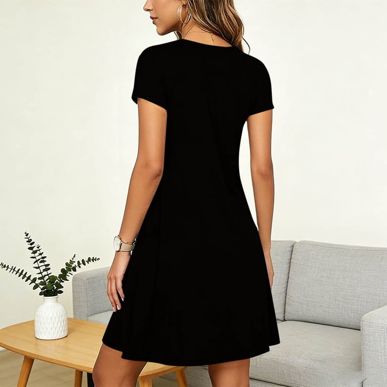 maternity t shirt dress loose Crew Neck T-Shirt Maternity Dress with Pockets SAGE / SMALL