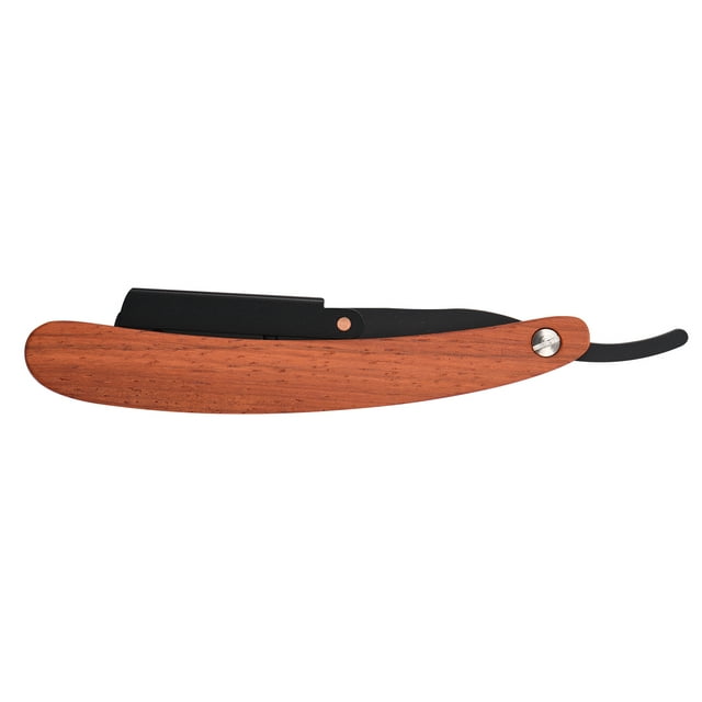 Yeacher Straight Razor Handmade Wooden Scale Shaving Razor Stainless Steel Folding Shaving Tool