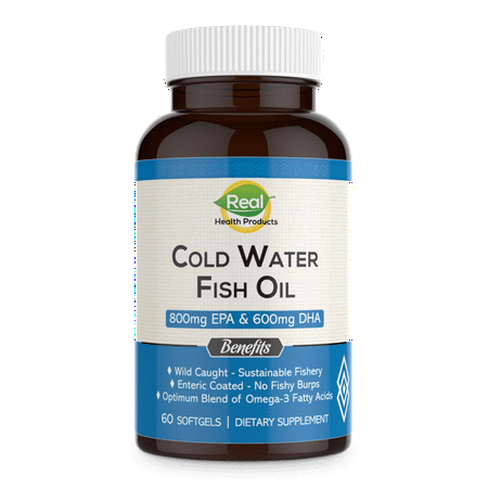 Omega-3 Fish Oil Softgels, Cold-Water Sourced. 2000 Mg, 60