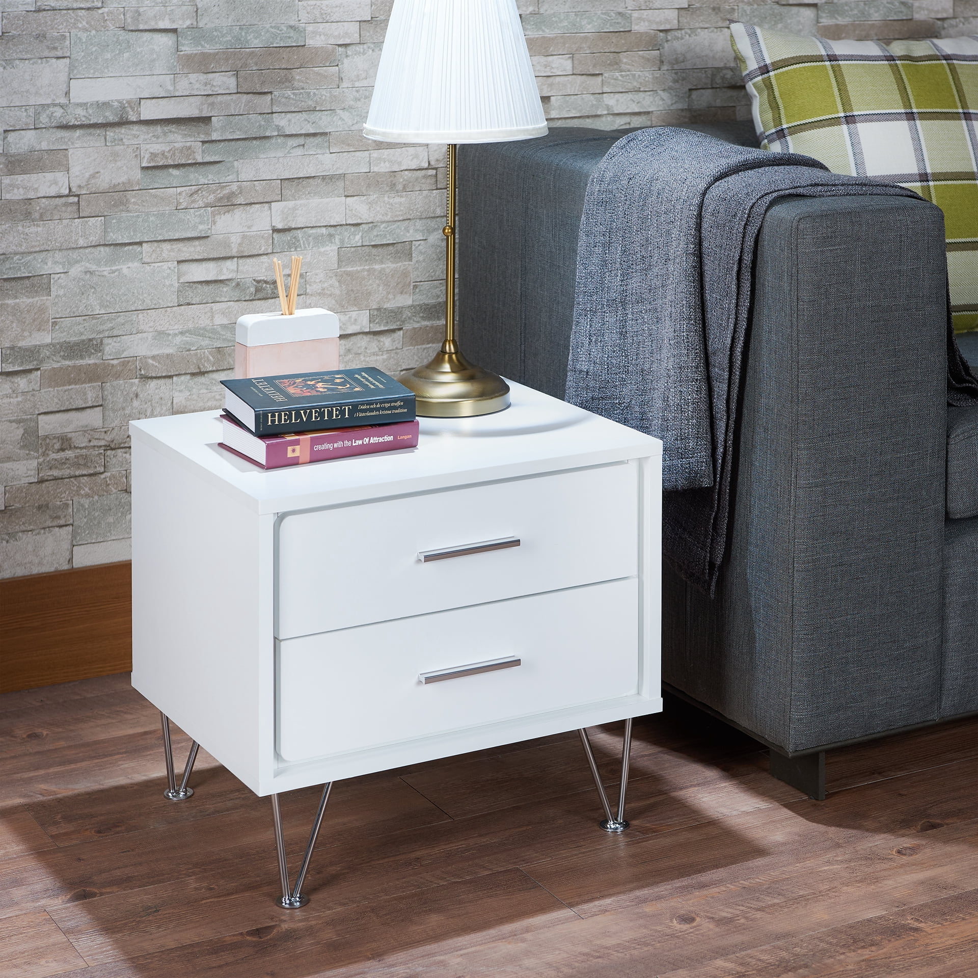 Accent Table White Finish