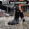 thumbnail image 3 of GIEESHIELD Men's Steel Toe & Shank Work Boots - Waterproof Rubber Muck Boots with Anti-Slip 6mm Neoprene, Durable Construction Boots for Farming & Manufacturing, Size 9, 3 of 8