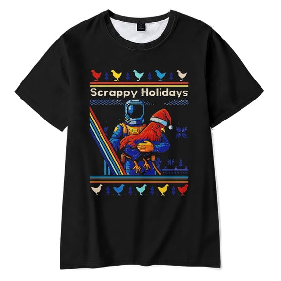 ARC Raiders Merch Scrappy Holidays Classic Character T-Shirt Video Game Short Sleeve Graphic Unisex Funny Clothing For Summer
