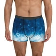 thumbnail image 2 of KLL Blue Glitter Sparkles Men's Cotton Boxer Briefs Underwear-Small, 2 of 7