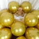 thumbnail image 2 of Globos de oro de metal de cromo de 12 pulgadas y 50 paquetes de globos de látex KIRIKOU de espesor para la decoración de globos de helio en la fiesta de Navidad de graduación de bodas de cumpleaños, 2 of 5