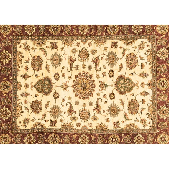 Ahgly Company Indoor Rectangle Oriental Brown Traditional Area Rugs, 4' x 6'