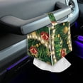 thumbnail image 7 of POLERO Suqare Tissue Box Holder, 5.1"X5.1"X5.5" Waterproof Tissue Box Cover PU Leather Facial Organizer for Dresser Bathroom Home Decor (Happy Chrsitmas Bell), 7 of 7