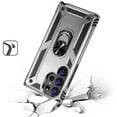 thumbnail image 3 of For Samsung S23 Ultra Ring Magnetic Kickstand Hybrid Case Cover - Silver, 3 of 3