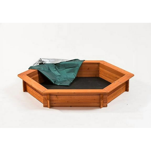 Creative Cedar Designs Hexagon Wooden Sandbox 5' x 4'
