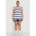 thumbnail image 3 of Womens Plus Size Striped Tee, 3 of 5