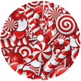 thumbnail image 2 of Falda de árbol de Navidad tradicional Candy, adornos navideños para fiestas navideñas, Papá Noel, piruleta dulce, tapete, decoración, 2 of 4