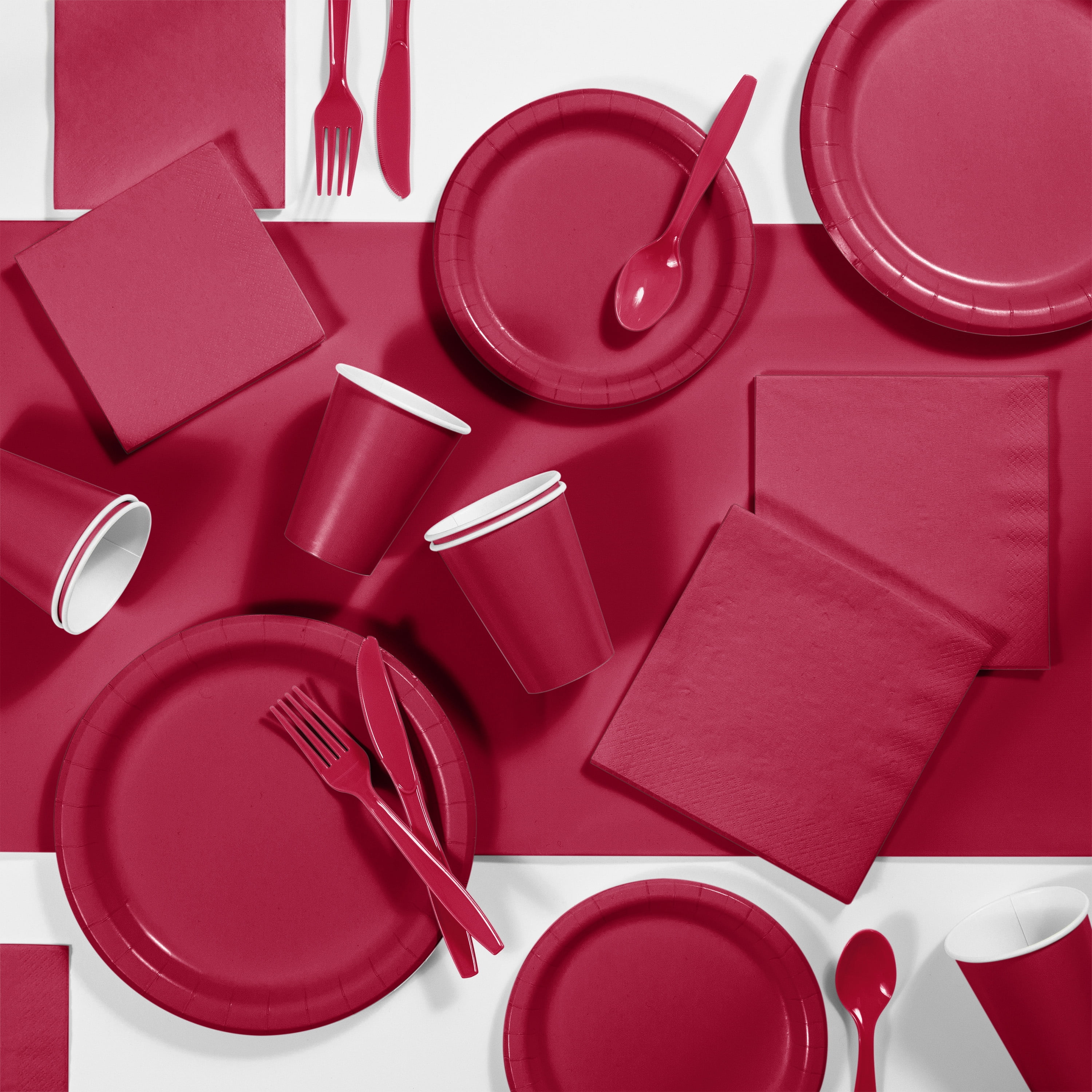 Classic Red Party Supplies Kit for 24 Guests