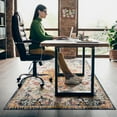 thumbnail image 5 of Office Chair Mat for Hardwood & Tile Floor,Boho Vintage 36"x48" Computer Chair Mat for Rolling Chairs Carpet, Under Desk Non Slip Gaming Rug, Low-Pile Rubber Backing Large Protector Mat, 5 of 6
