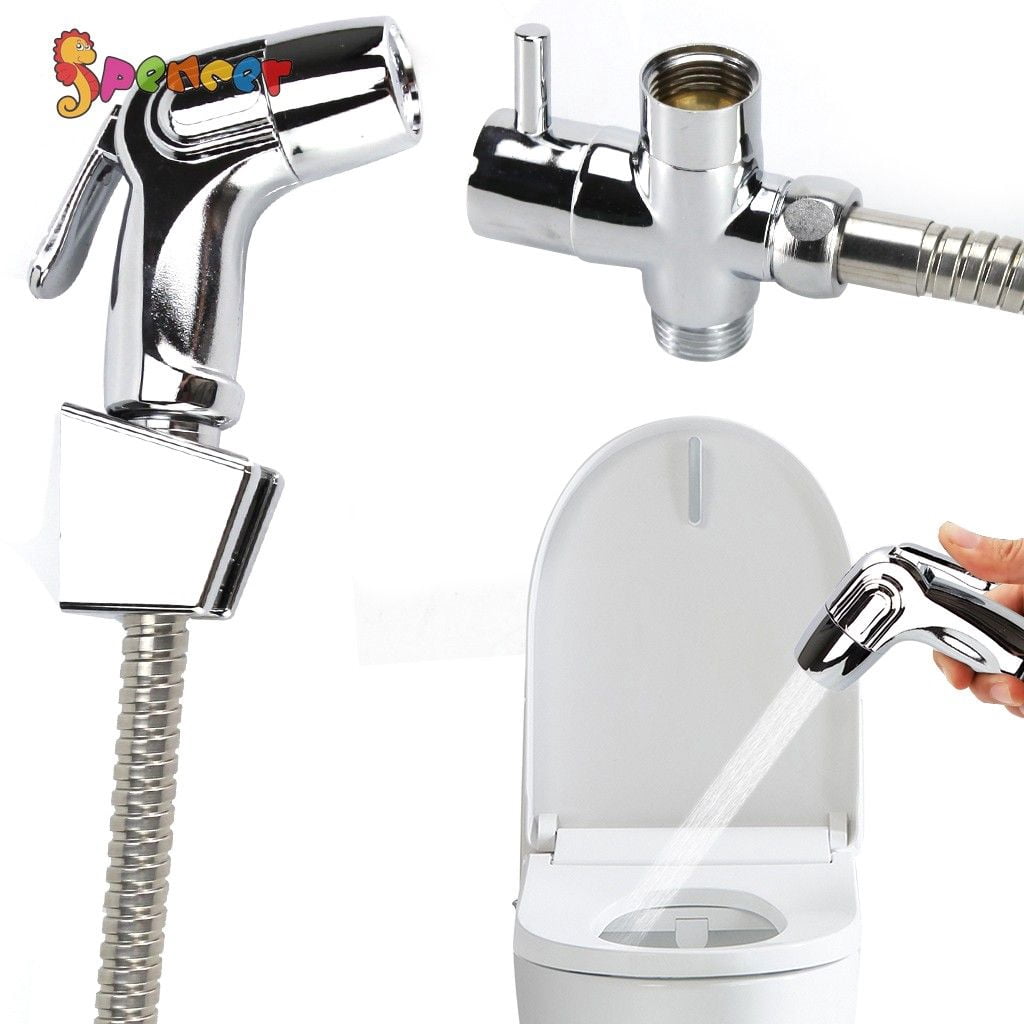 Spencer Stainless Steel Toilet Handheld Bidet Sprayer Kit Bathroom Shower Water Spray Head Set