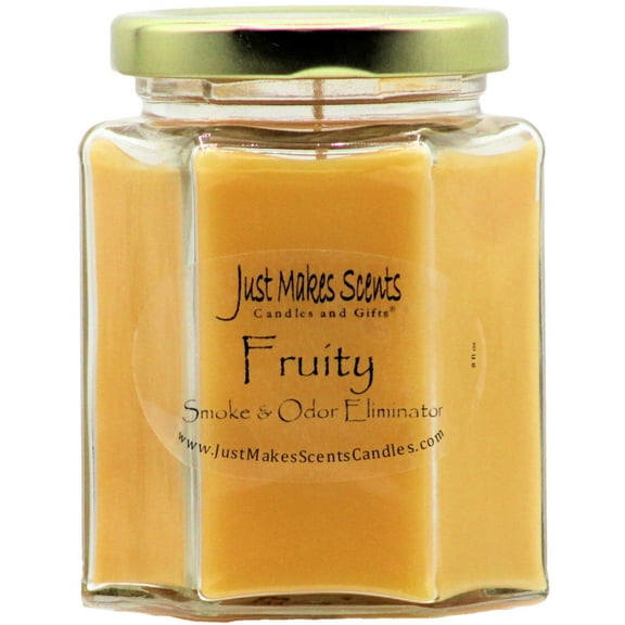 Fruity Smoke & Odor Eliminator Candle, 8 oz Hexagon jar