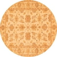 thumbnail image 1 of Ahgly Company Indoor Round Oriental Orange Traditional Area Rugs, 5' Round, 1 of 1