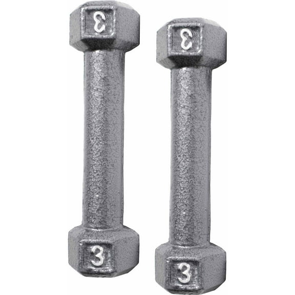 CAP Barbell Cast Iron Dumbbell Weights, 3 Lbs., Pair