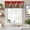Green Red, variant on Pink Christmas Tree Farmhouse Short Window Curtain Valances, Winter Watercolor Gold Snowflakes Rod Pocket Kitchen Valances for Living Room Bedroom Bathroom Cafe 42" x 12"