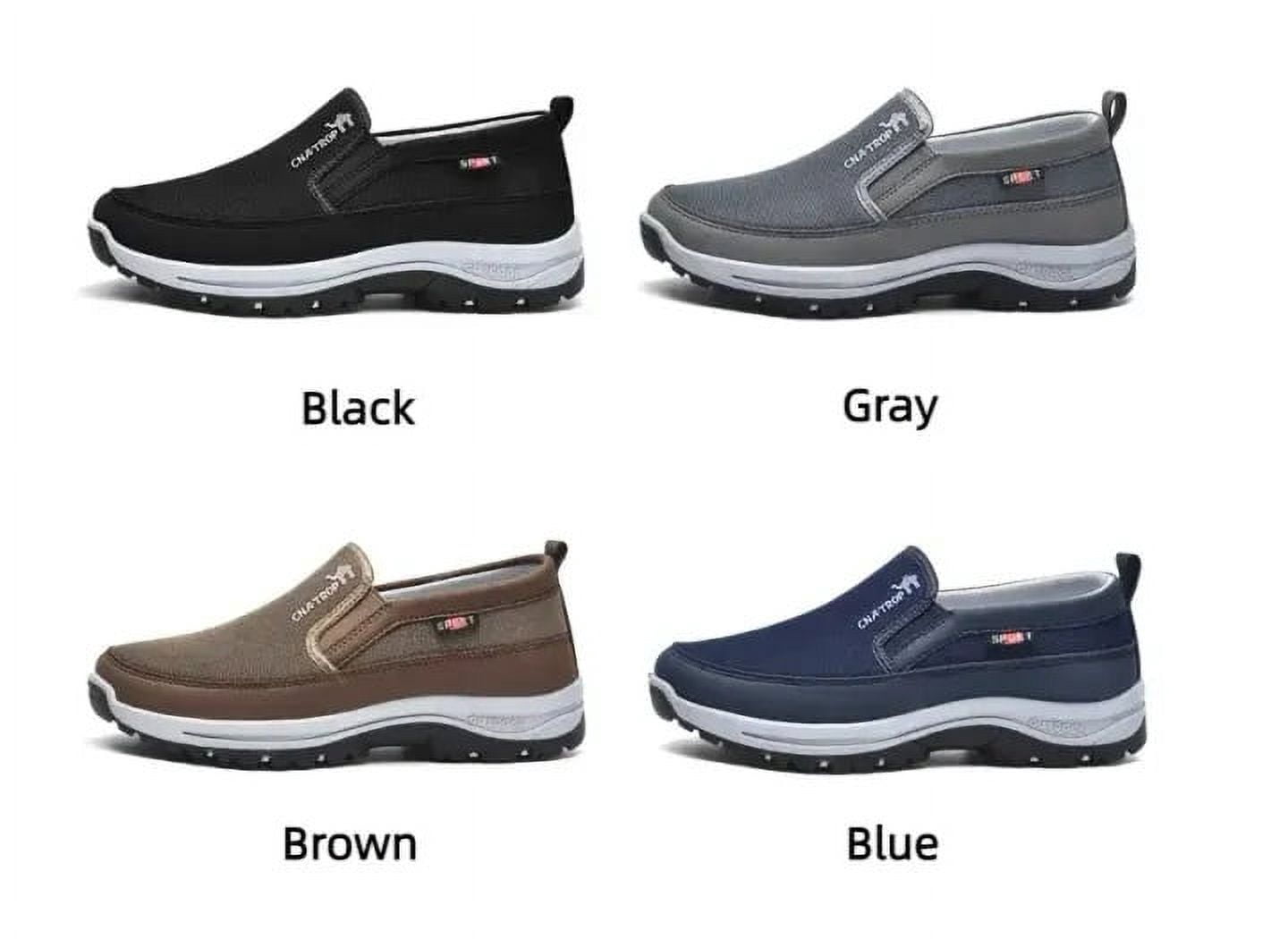 CNA.TROP Men's Slip on Casual Shoes Lightweight Breathable Anti-Slip Walking Shoes, Outdoor Hiking Shoes
