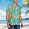 thumbnail image 5 of Daiia Happy Summer Hawaiian Shirt for Men Gentle Cotton Regular Short Sleeve Casual-3X-Large, 5 of 9
