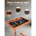 thumbnail image 3 of Aprafie Rolling Tool Tray, Portable Work Table with Adjustable Height & Lockable Wheels for Garage, Repair Shop, 200lbs Capacity, Orange, 3 of 8